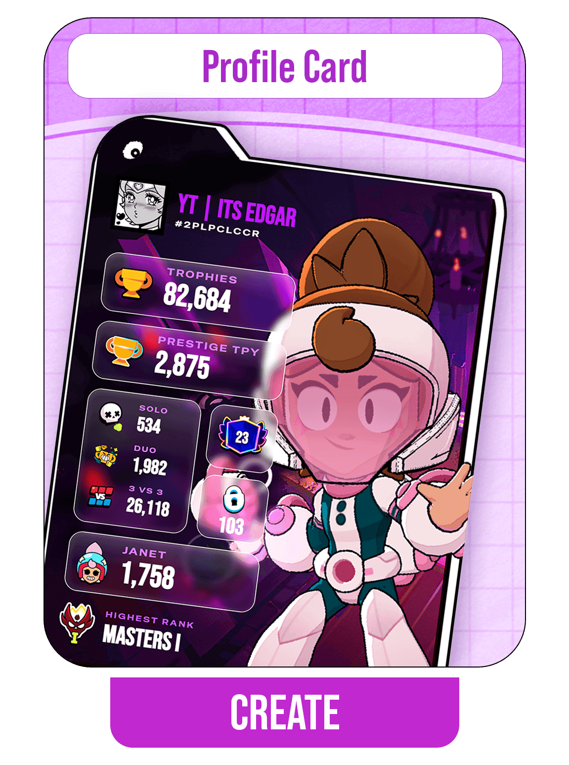 Profile card showcase